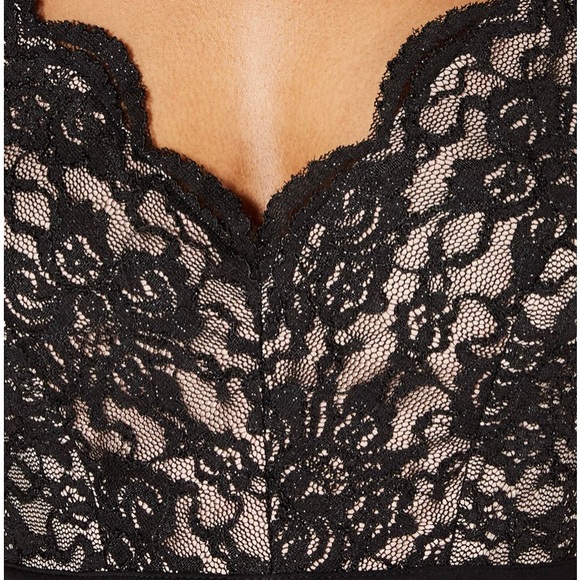 Morgan & Co Jr Body Con Hem Ruffle Evening Dress Lace NWT. Size 3 - Picture 3 of 7